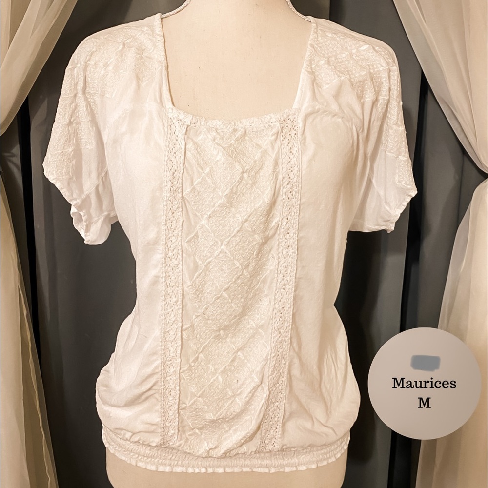 Maurices Lace Front Blouse